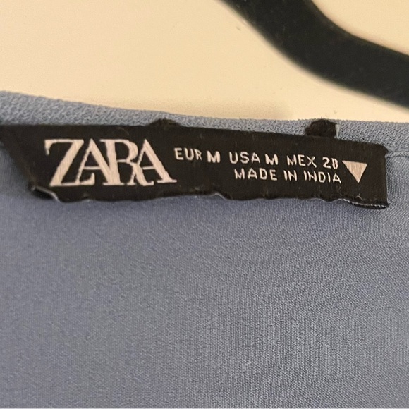 LIKE NEW Zara Blue Ruffle Dress - Picture 2 of 7